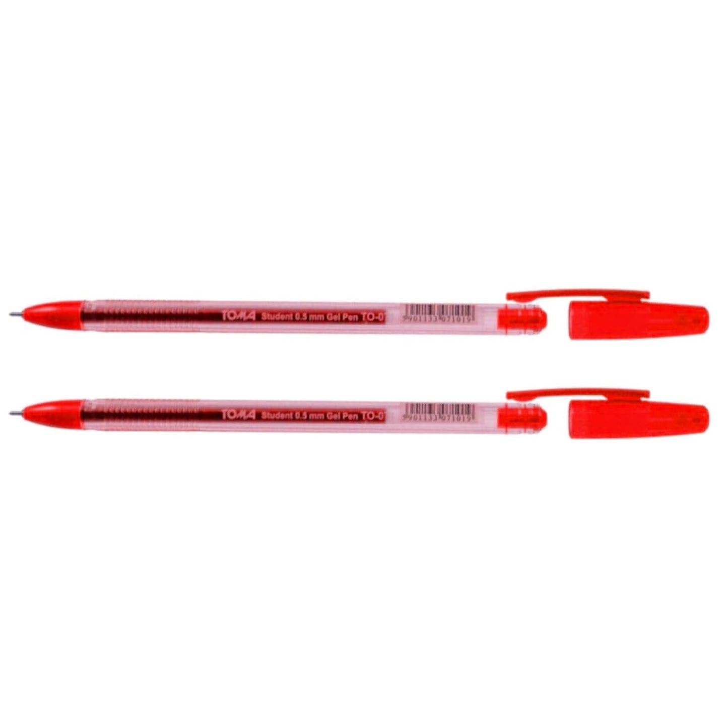 Ballpoint Pens, Gel Ink Ballpoint Pens, Smudge Free, Extra Fine Point 0.5 mm, Ideal for School, Office (Red, 2 Pens)