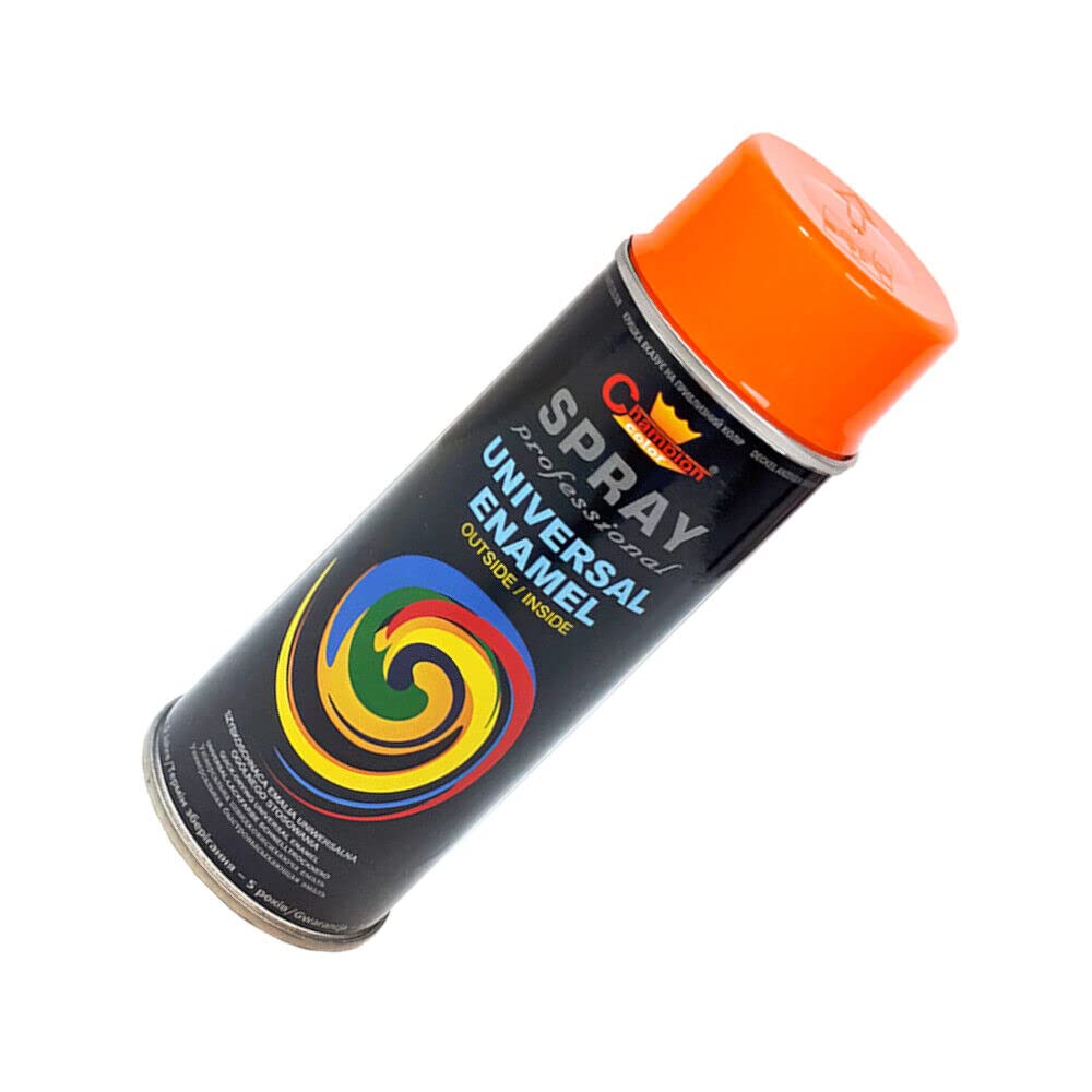 2 x 400 mL Pure Orange (RAL 2004) Universal Gloss Enamel Spray Paint - Fast Drying High Shine Finish with Strong Coverage - for Metal, Wood, Plaster and Selected Plastics, Indoor and Outdoor Use