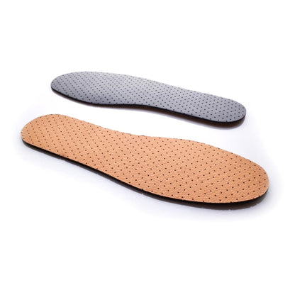 Leather Shoe Insoles with Active Carbon Anti Odour Active Fresh Soft Comfort Breathable Shoe Inserts (Size 3 UK / 36 EU)