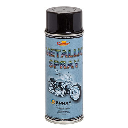 2 x 400 mL Black Metallic Acrylic Spray Paint - Shimmer Finish with Deep Colour Effect for Alloy Wheels, Hub Caps, Car Body Parts, Motorbike, Bicycle Components - for Metal, Aluminium, Wood, DIY