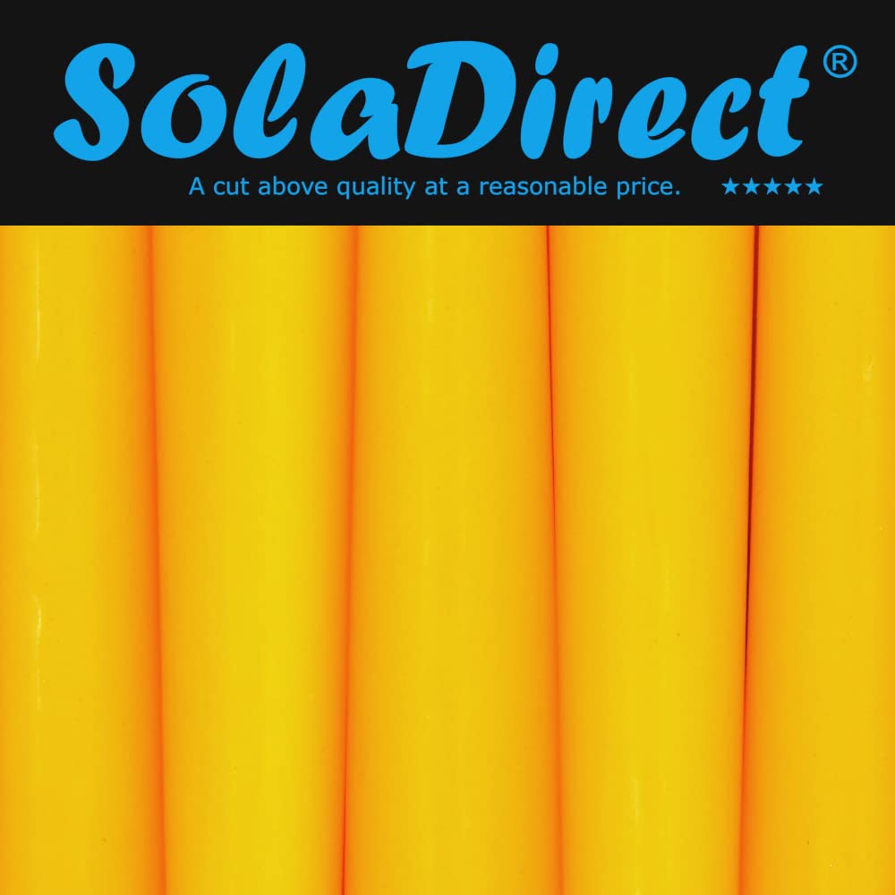 Tapered Dinner Candles, Pack of 10, Unscented, Long Burning Time, 24 cm / 19.45" (Orange, Matt)