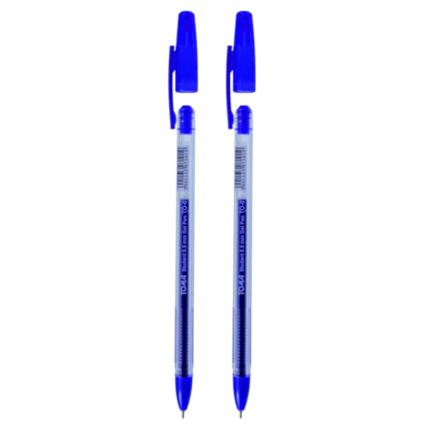 Ballpoint Pens, Gel Ink Ballpoint Pens, Smudge Free, Extra Fine Point 0.5 mm, Ideal for School, Office (Blue, 2 Pens)