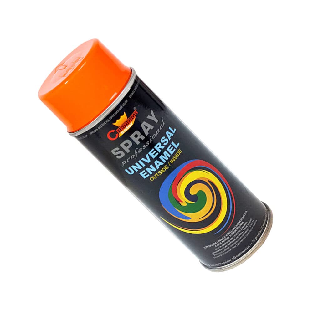 2 x 400 mL Pure Orange (RAL 2004) Universal Gloss Enamel Spray Paint - Fast Drying High Shine Finish with Strong Coverage - for Metal, Wood, Plaster and Selected Plastics, Indoor and Outdoor Use