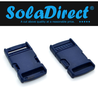 Side Release Buckles Clips for 20 mm Webbing, Luggage, Back Pack / Rucksack, Straps (Blue Navy, 2 pieces)