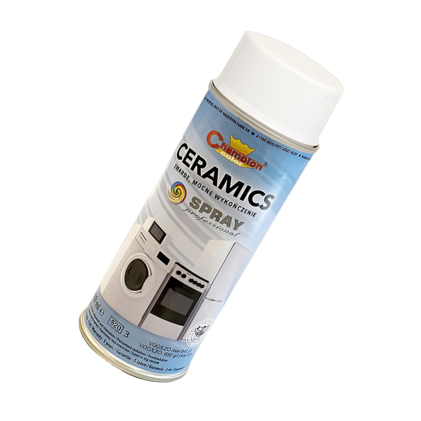 Ceramics White Enamel Spray Paint 400 mL – Bath & Appliance Repair Paint for Bathtubs, Sinks, Tiles & Fridges – High Gloss, Scratch Resistant