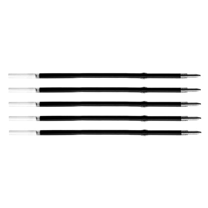 5 Pcs Ballpoint Pen Refills, Length 107 mm, Retractable Pen Refills, Smooth Writing, Smudge Free Ballpoint Pen Refills (Black)