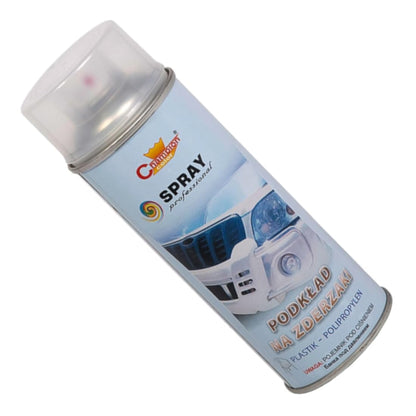 400 mL Plastic Adhesion Promoter Primer Spray for Bumpers and Car Trim - Fast Drying High Coverage Undercoat for PP, PE, EPDM and Selected ABS Plastics - Pre-Paint Prep for Automotive Refinishing