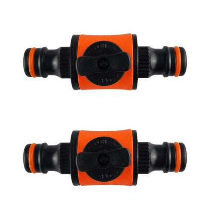 2 pieces of 1/2" Garden Hose Pipe In line Tap Shut Off Valve Fitting Connector