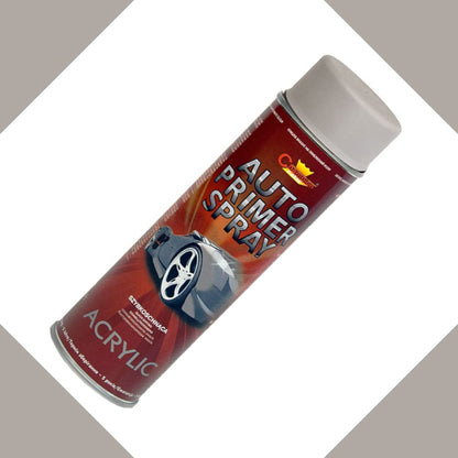 500 mL Grey Acrylic Auto Primer Spray - Anti-Corrosion Undercoat for Steel and Cast Iron - for Car Body Panels, Alloy Wheels, Hub Caps and Metal Parts, Fast Drying, Hard and Flexible Base Coat