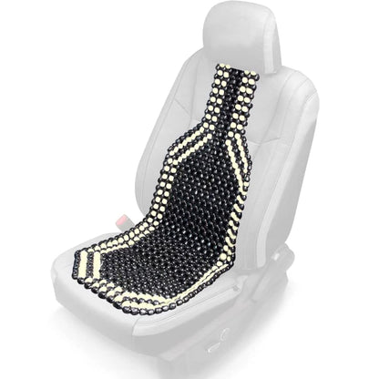 Black Wooden Beaded Massage Car Front Seat Cover Cushion Comfortable