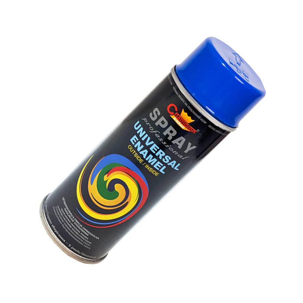 400 mL Gentian Blue (RAL 5010) Universal Gloss Enamel Spray Paint - Fast Drying High Shine Finish with Strong Coverage - for Metal, Wood, Plaster and Selected Plastics, Indoor and Outdoor Use