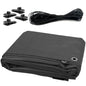 1.5 x 2 m Tarpaulin Waterproof Heavy Duty Cover Ground Sheet Camping with 4 Tarp Clips + 10m / 30ft Bungee Cord (Grey - 200GSM)