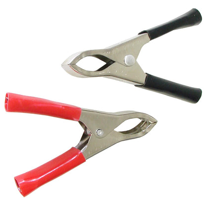 75mm / 3" Crocodile Clips, Alligator Clamps, Electrical Cable Terminal Test Metal Croc Clips - Car Battery, Electric Testing, DIY