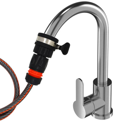 Universal Tap to Hose Connector Set with ABS Garden Hose Pipe Connector - Hozelock Compatible, For 1/2" - 5/8" Pipe (22-24mm Taps)