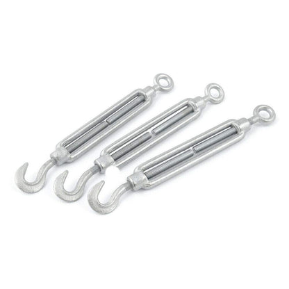 1 pcs of M10 Hook - Eye Turnbuckle Tensioner for Wire Tension Garden Rope Hooks Cable Garden Support Wire Turnbuckle Strainer