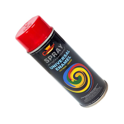 2 x 400 mL Carmine Red (RAL 3002) Universal Gloss Enamel Spray Paint - Fast Drying High Shine Finish with Strong Coverage - for Metal, Wood, Plaster and Selected Plastics, Indoor and Outdoor Use