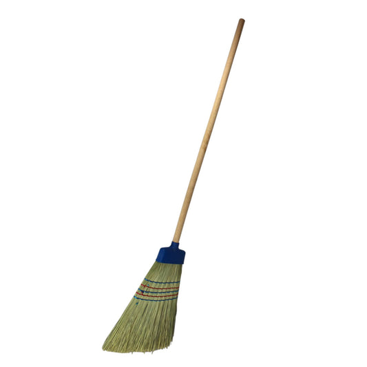 125 cm Long Handmade Corn Broom Sweeping Brush for Patio Stable Yard Garden Warehouse