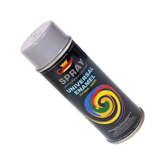 400 mL Silver Grey (RAL 7001) Universal Gloss Enamel Spray Paint - Fast Drying High Shine Finish with Strong Coverage - for Metal, Wood, Plaster and Selected Plastics, Indoor and Outdoor Use