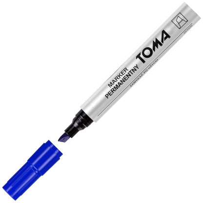 Permanent Marker Pens, Set of 4 Colours (Red, Blue, Green, Black), Fine Chisel Tip, Waterproof Markers