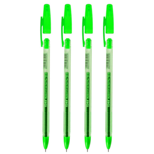 Ballpoint Pens, Gel Ink Ballpoint Pens, Smudge Free, Extra Fine Point 0.5 mm, Ideal for School, Office (Green, 4 Pens)
