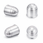 4 x Tow Bar Ball Cover 50mm - Silver Matt Towball Protector Cap - Universal Fit Tow Hitch Ball Cover - Dirt Rust Grease Protection