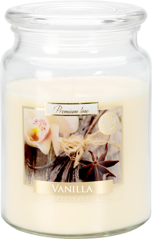 18oz Large Scented Candle In Glass Jar Fragrance Aromatic 100 Hr Burn Time (Vanilla)