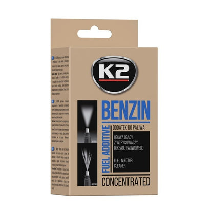 K2 Benzin 50ml Petrol Injector Cleaner - Concentrated Fuel Additive for Petrol Engines, Fuel System Cleaning, Engine Maintenance