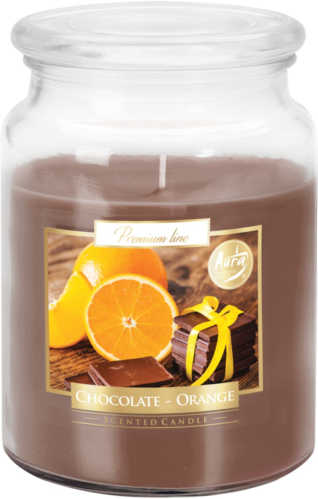 18oz Large Scented Candle In Glass Jar Fragrance Aromatic 100 Hr Burn Time (Chocolate - Orange)