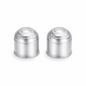 2 x Tow Bar Ball Cover 50mm - Silver Matt Towball Protector Cap - Universal Fit Tow Hitch Ball Cover - Dirt Rust Grease Protection
