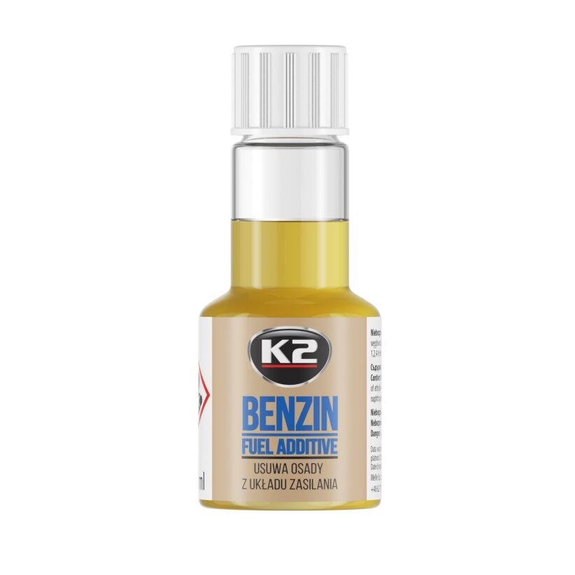 K2 Benzin 50ml Petrol Injector Cleaner - Concentrated Fuel Additive for Petrol Engines, Fuel System Cleaning, Engine Maintenance