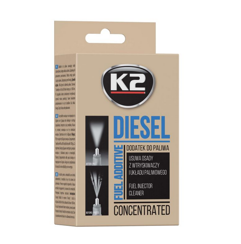 K2 Diesel 50ml Fuel Injector Cleaner - Diesel Fuel System Additive for Injectors, Pump, Fuel Lines, Starting Support