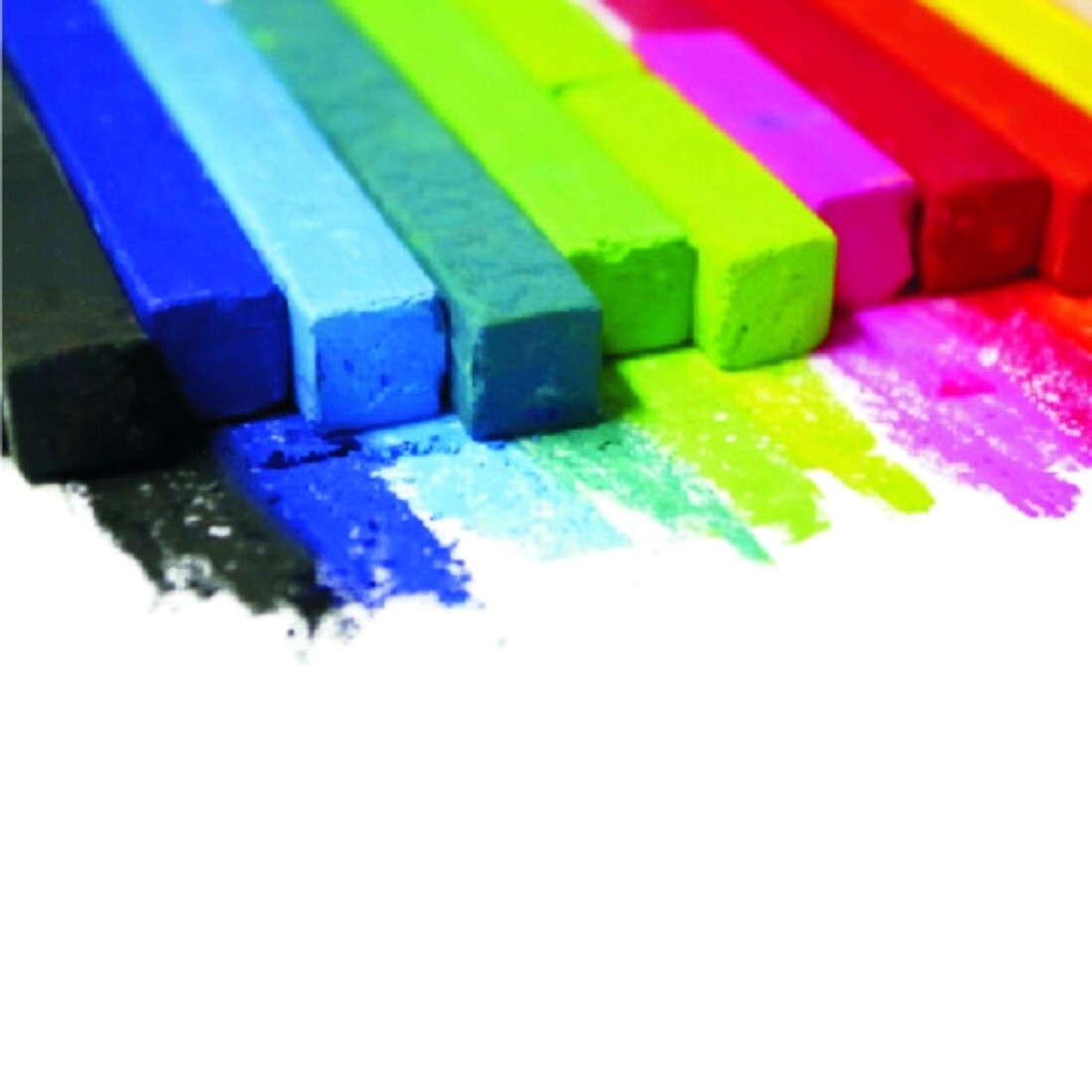 Soft Dry Pastels for Artists Pack of 12 Vibrant Colours Chalk Square Pastels Art