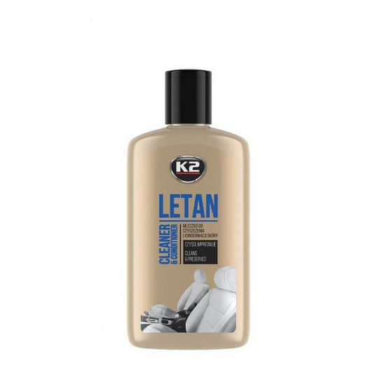 K2 Letan 200ml Leather Cleaner and Conditioner - Leather Care Milk for Car Seats, Upholstery, Bags, Furniture and Smooth Leather