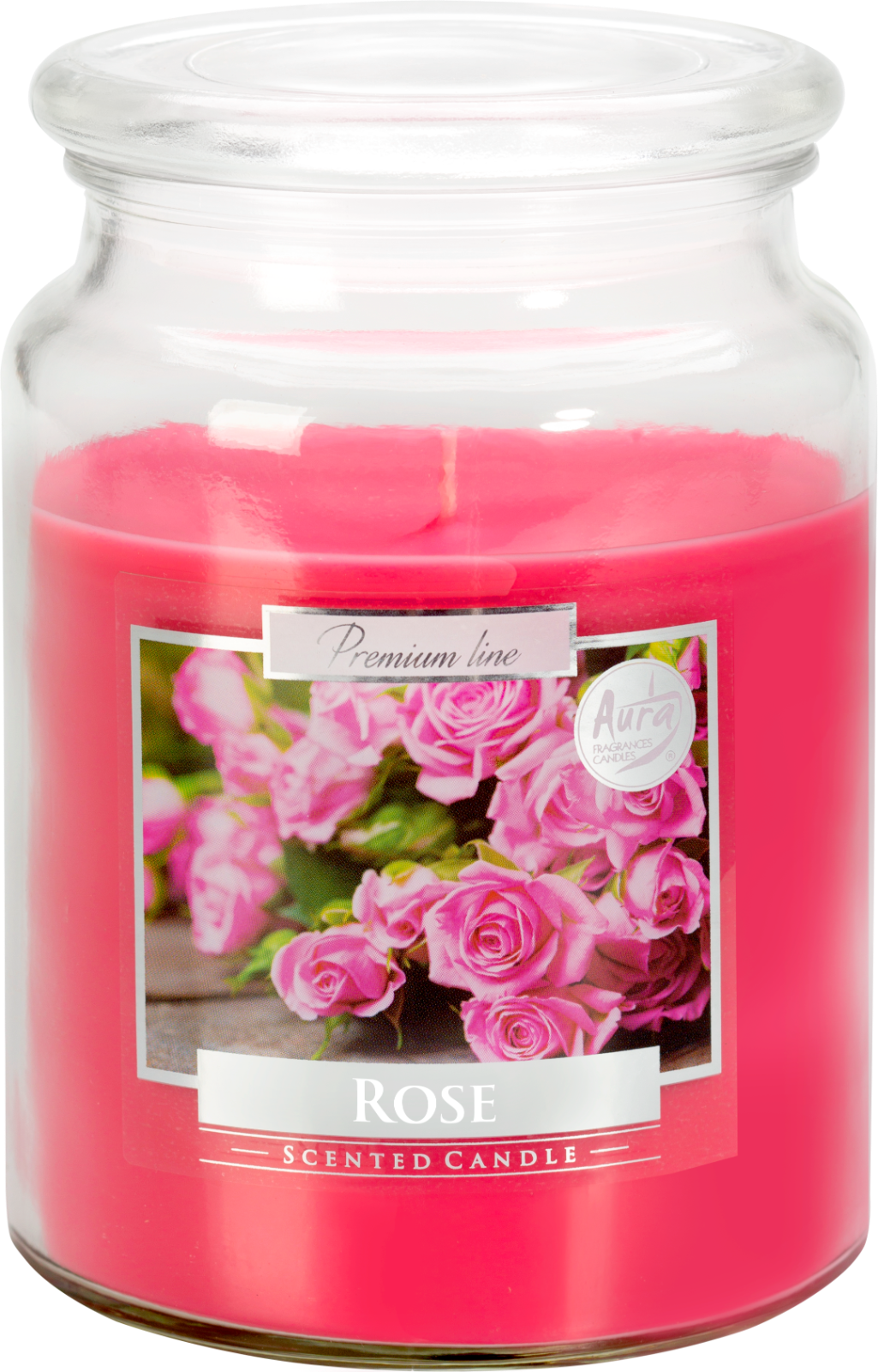 18oz Large Scented Candle In Glass Jar Fragrance Aromatic 100 Hr Burn Time (Rose)