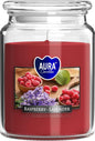 18oz Large Scented Candle In Glass Jar Fragrance Aromatic 100 Hr Burn Time (Raspberry - Lavender)