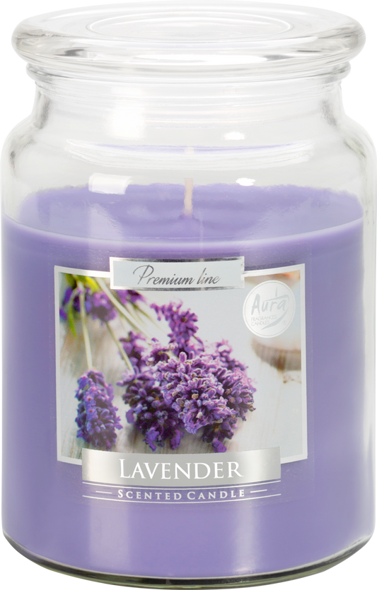 18oz Large Scented Candle In Glass Jar Fragrance Aromatic 100 Hr Burn Time (Lavender)