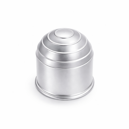 4 x Tow Bar Ball Cover 50mm - Silver Matt Towball Protector Cap - Universal Fit Tow Hitch Ball Cover - Dirt Rust Grease Protection