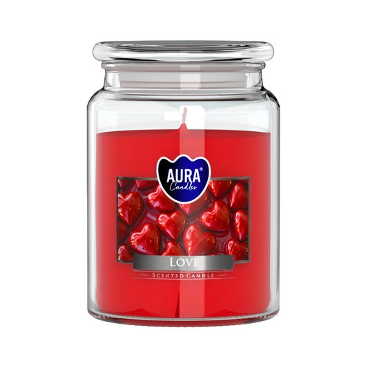 18oz Large Scented Candle In Glass Jar Fragrance Aromatic 100 Hr Burn Time (Love)