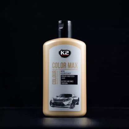 K2 Color Max Silver Colour Wax 200ml - Car Wax Polish for Standard and Metallic Finishes, Restores Shine, Helps Reduce Minor Marks