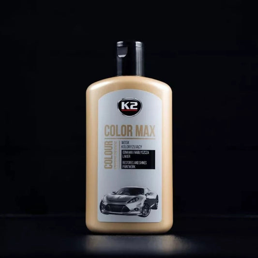 K2 Color Max Silver Colour Wax 200ml - Car Wax Polish for Standard and Metallic Finishes, Restores Shine, Helps Reduce Minor Marks