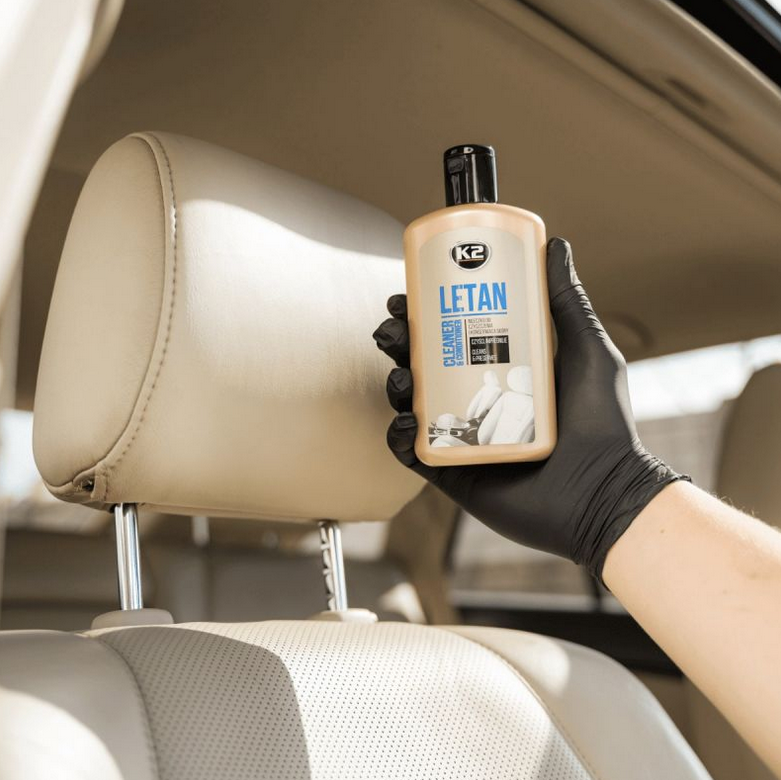 K2 Letan 250ml Leather Cleaner and Conditioner - Leather Care Milk for Car Seats, Upholstery, Bags, Furniture and Smooth Leather