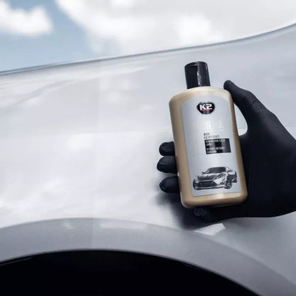 K2 Color Max Silver Colour Wax 200ml - Car Wax Polish for Standard and Metallic Finishes, Restores Shine, Helps Reduce Minor Marks
