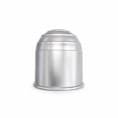 4 x Tow Bar Ball Cover 50mm - Silver Matt Towball Protector Cap - Universal Fit Tow Hitch Ball Cover - Dirt Rust Grease Protection