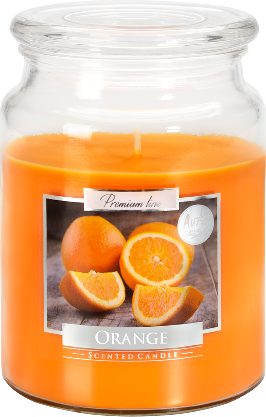18oz Large Scented Candle In Glass Jar Fragrance Aromatic 100 Hr Burn Time (Orange)