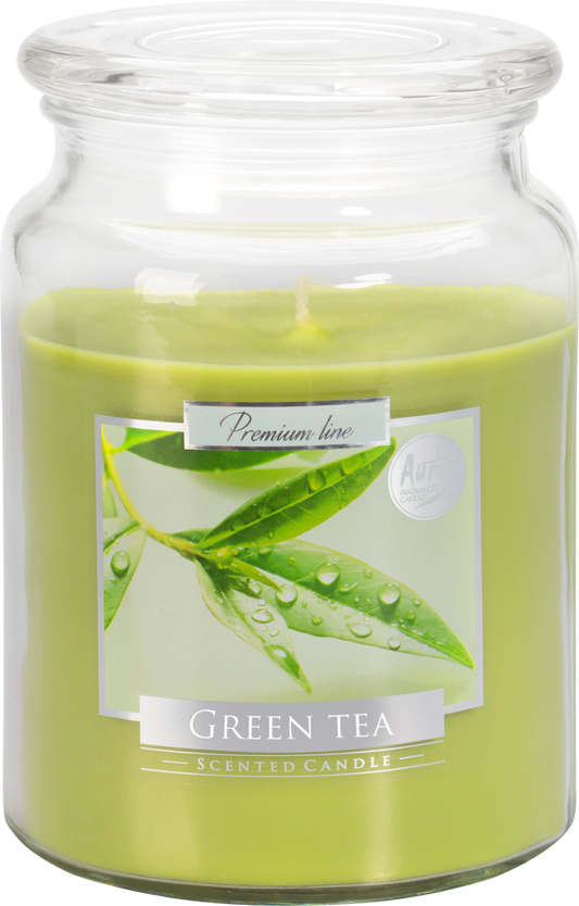 18oz Large Scented Candle In Glass Jar Fragrance Aromatic 100 Hr Burn Time (Green Tea)