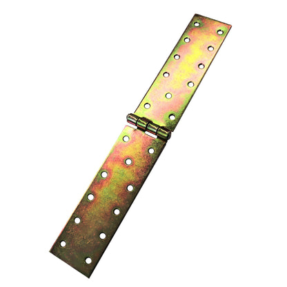 Pack of 1 x 300 mm Backflap Hinge Galvanised, Steel Back Flap Hinges, Weather Resistant, Rust Corrosion Proof, Strap Hinges