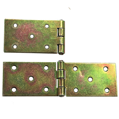 Pack of 2 x 150 mm Backflap Hinge Galvanised, Steel Back Flap Hinges, Weather Resistant, Rust Corrosion Proof, Strap Hinges