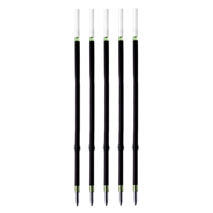 5 Pcs Ballpoint Pen Refills, Length 107 mm, Retractable Pen Refills, Smooth Writing, Smudge Free Ballpoint Pen Refills (Green)