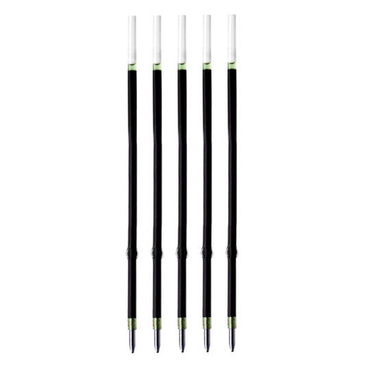 5 Pcs Ballpoint Pen Refills, Length 107 mm, Retractable Pen Refills, Smooth Writing, Smudge Free Ballpoint Pen Refills (Green)