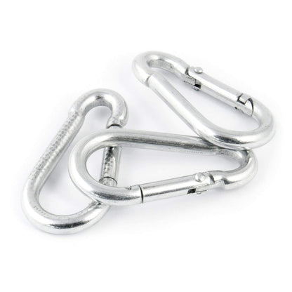 2 pcs of 7 mm x 70 mm Carabiner Spring Loaded Snap Hook Clip Buckle